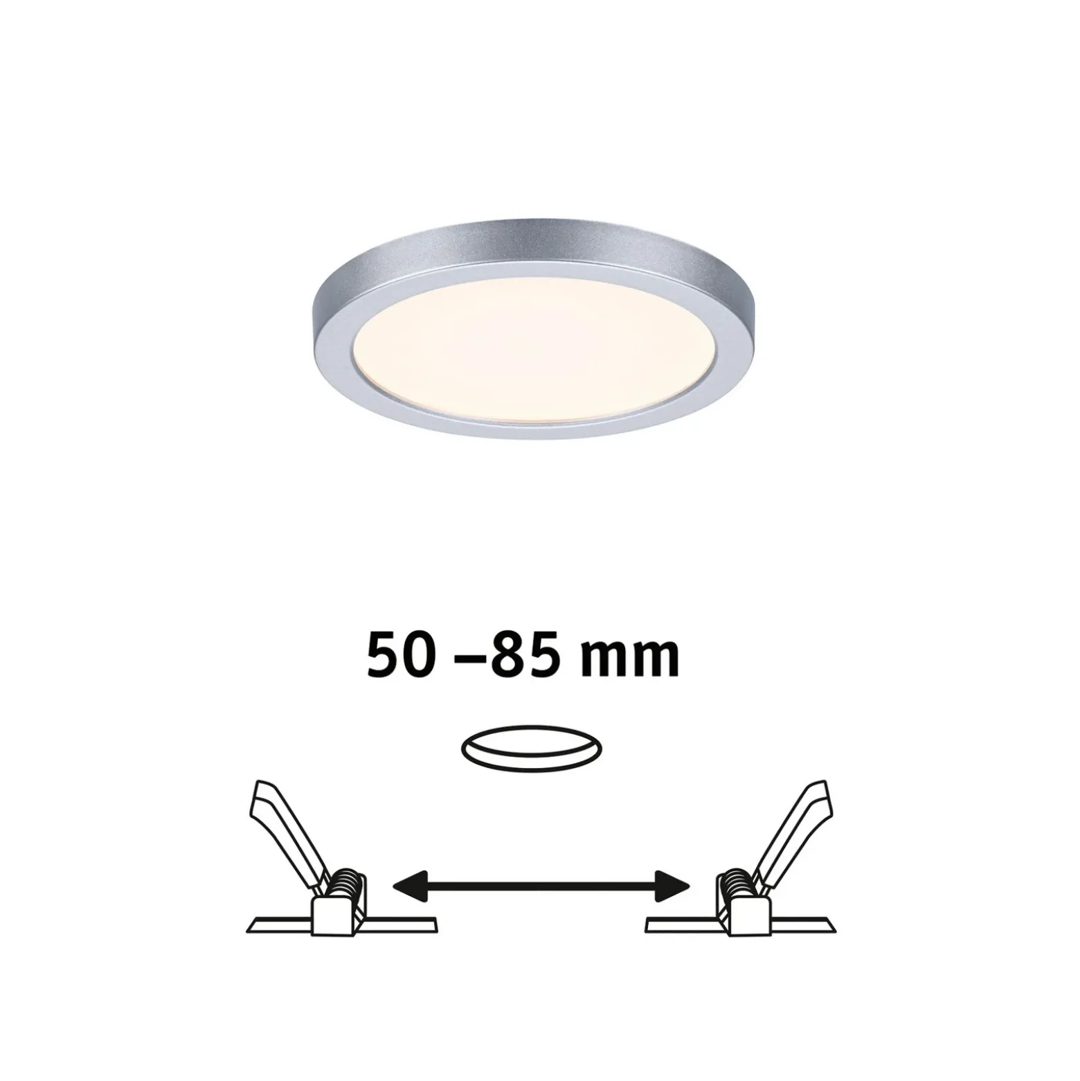 Paulmann panel LED Aero 3.000K redondo cromo 11,8