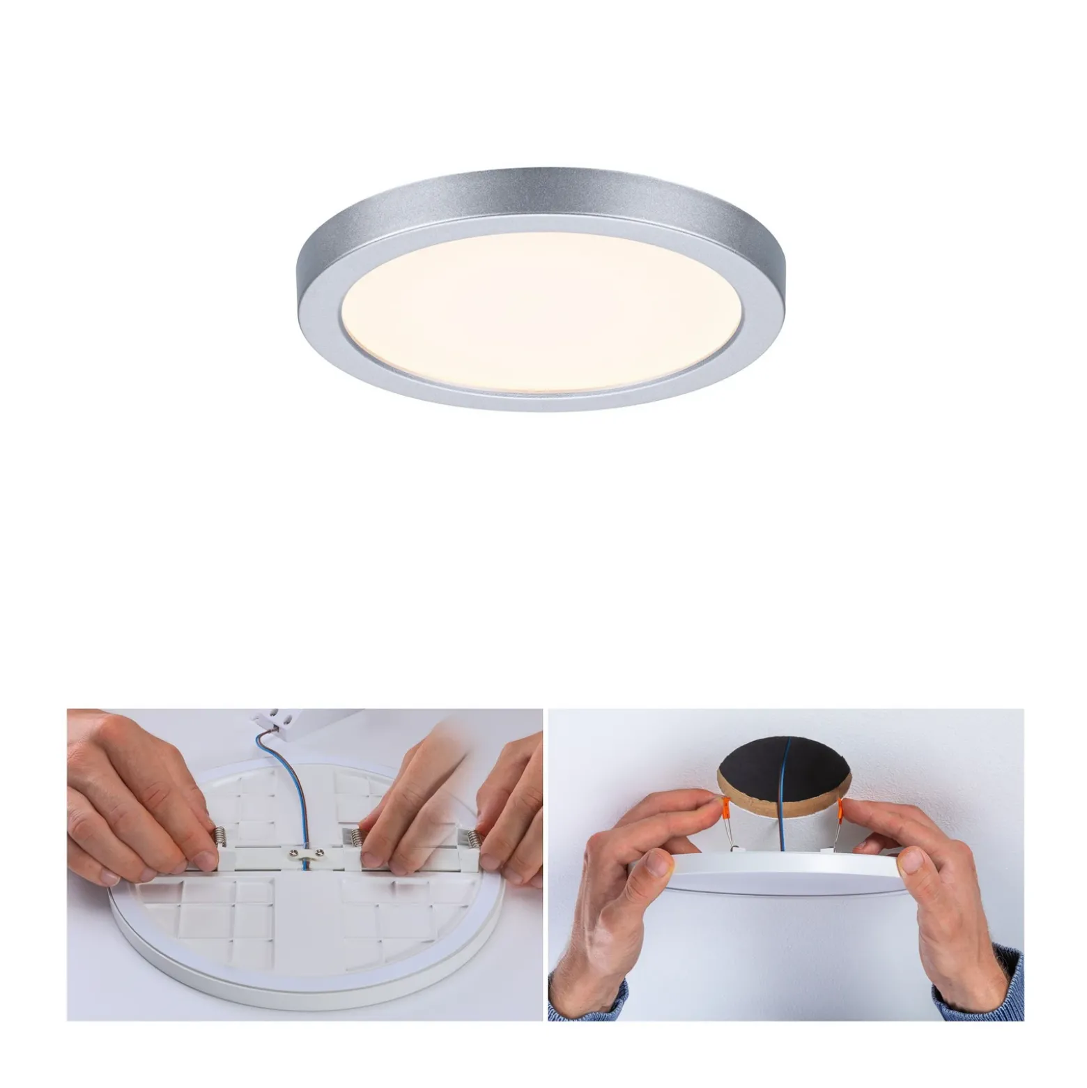 Paulmann panel LED Aero 3.000K redondo cromo 11,8