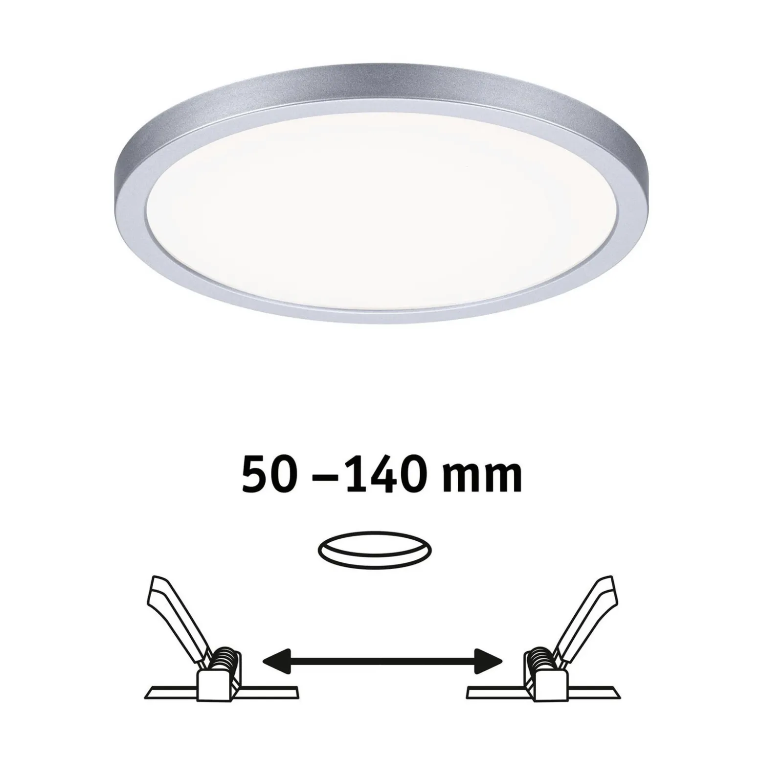 Paulmann panel LED Aero 4.000K redondo cromo 17,5