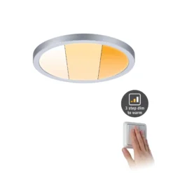Paulmann panel LED Aero, redondo cromo 17,5c
