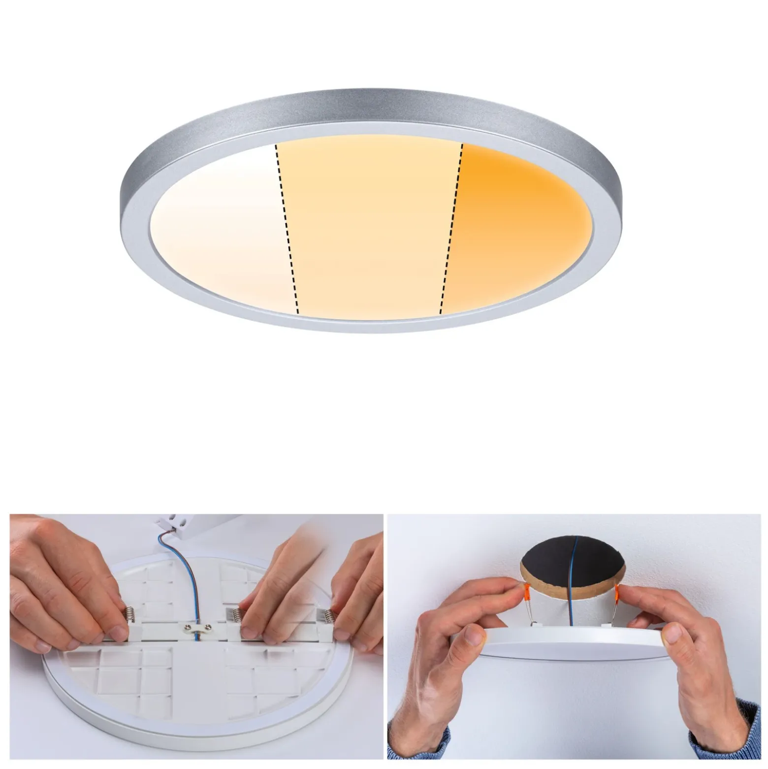 Paulmann panel LED Aero, redondo cromo 17,5c