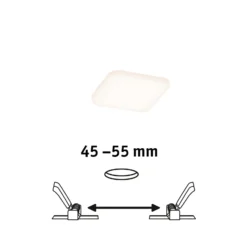 Paulmann panel LED Veluna 3.000K angular 7,5 cm