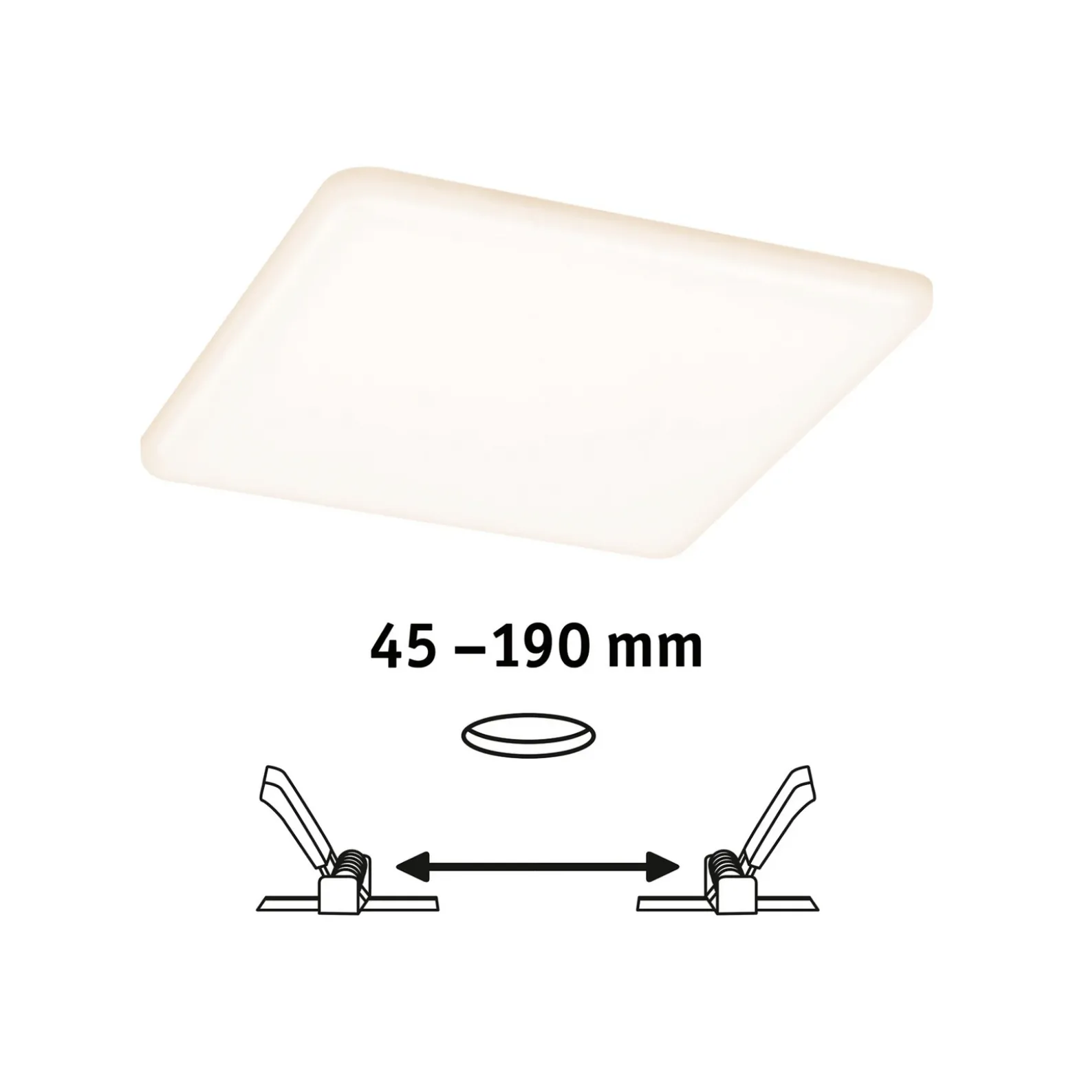 Paulmann panel LED Veluna 3.000K angular 18,5 cm