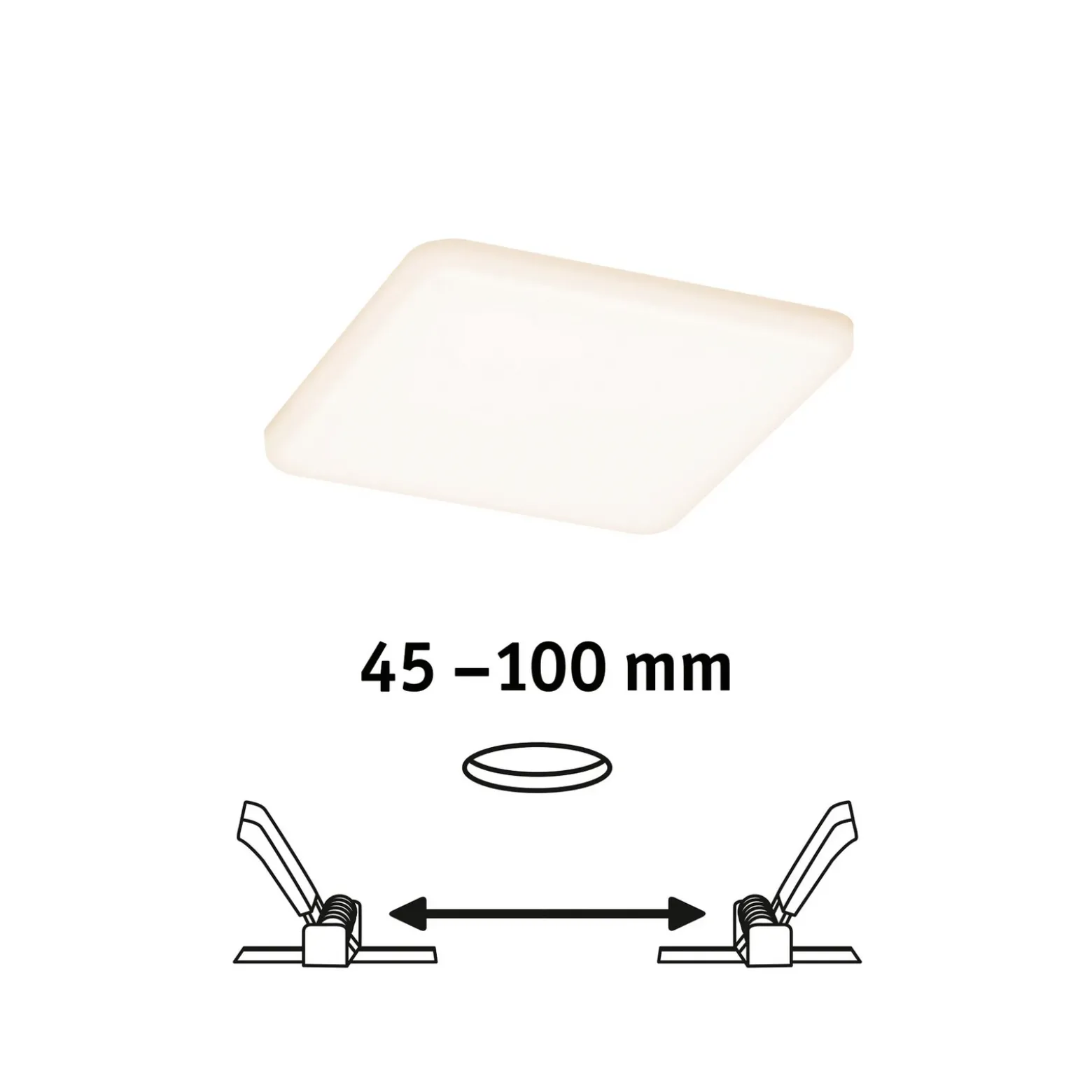 Paulmann panel LED Veluna 3.000K angular 12,5 cm