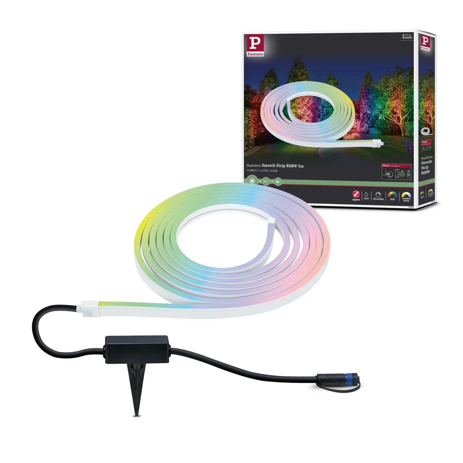 Paulmann Plug & Shine LED-Stripe Neon 5 m, ZigBee, RGB, IP67