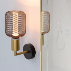 Paulmann Ravi aplique de pared E27, negro/oro mate