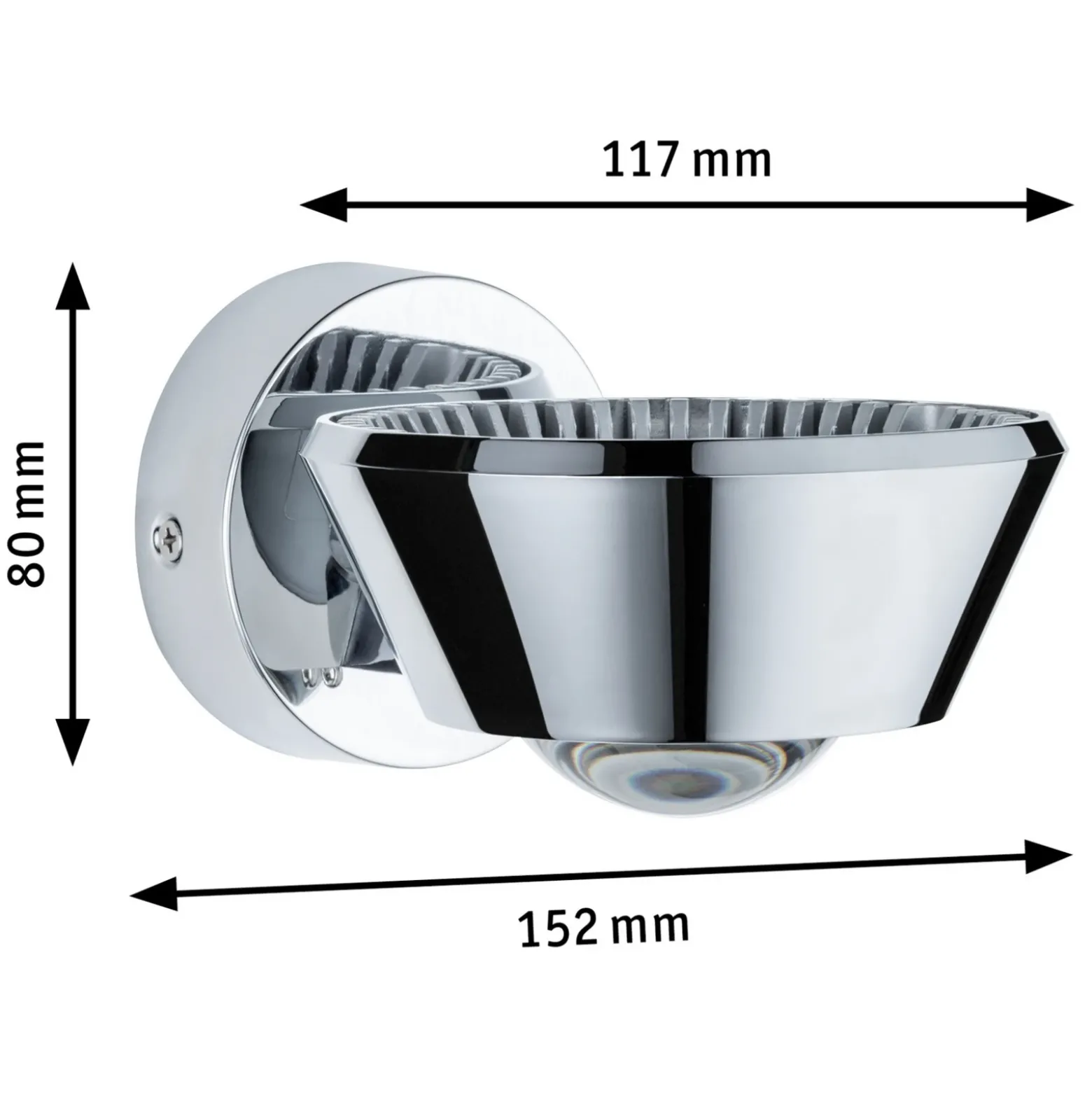 Paulmann Sabik Aplique de pared LED cromo