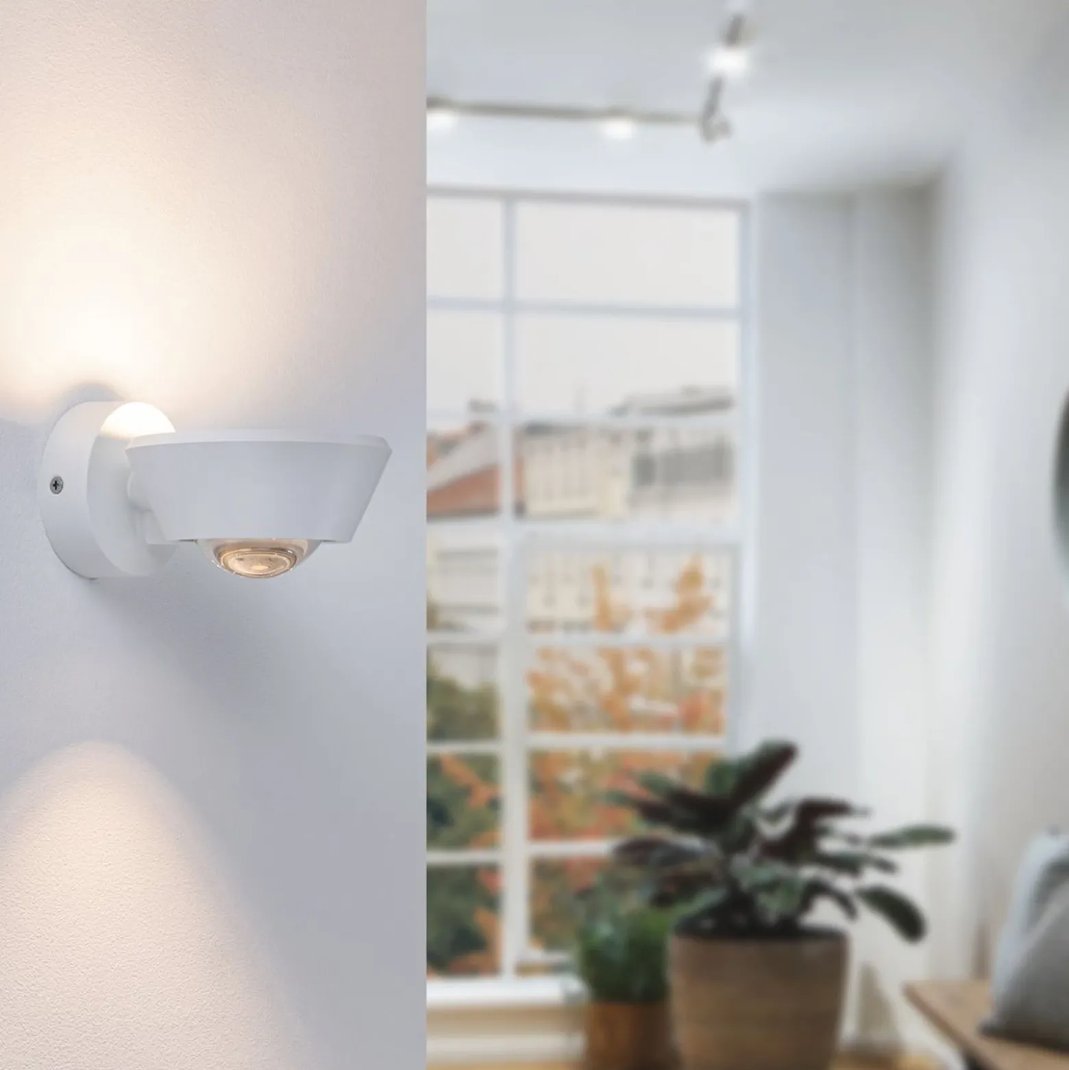 Paulmann Sabik Aplique de pared LED blanco mate