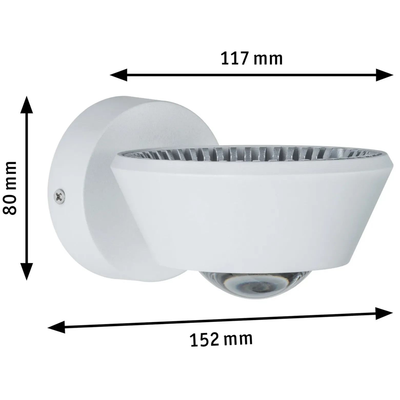 Paulmann Sabik Aplique de pared LED blanco mate