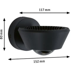 Paulmann Sabik aplique LED up/down negro