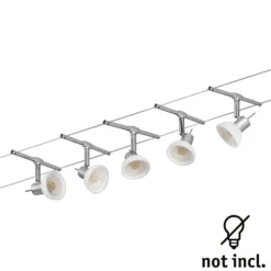 Paulmann Sheela sobre cable 5 luces cromo mate
