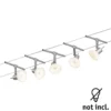 Paulmann Sheela sobre cable 5 luces cromo mate