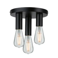 Paulmann Skogen lámpara de techo negro 3 luces