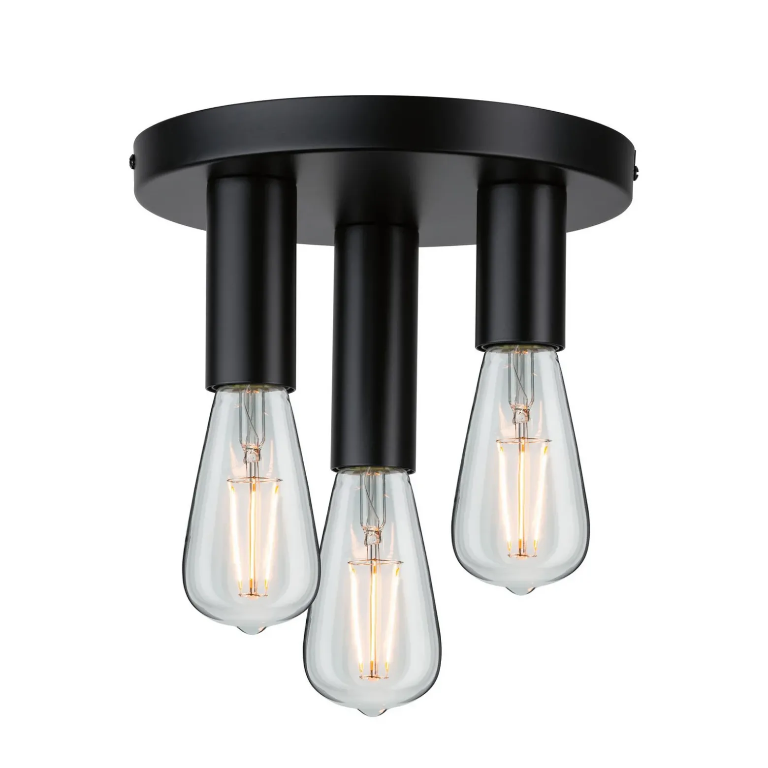 Paulmann Skogen lámpara de techo negro 3 luces