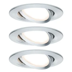 Paulmann 3 Slim Coin giratorio, atenuable, alu