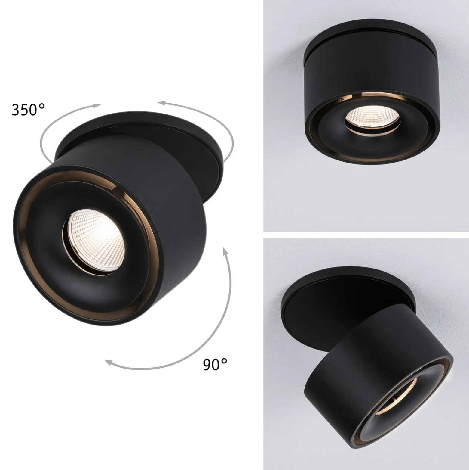 Paulmann Spircle lámpara empotrada LED negro mate