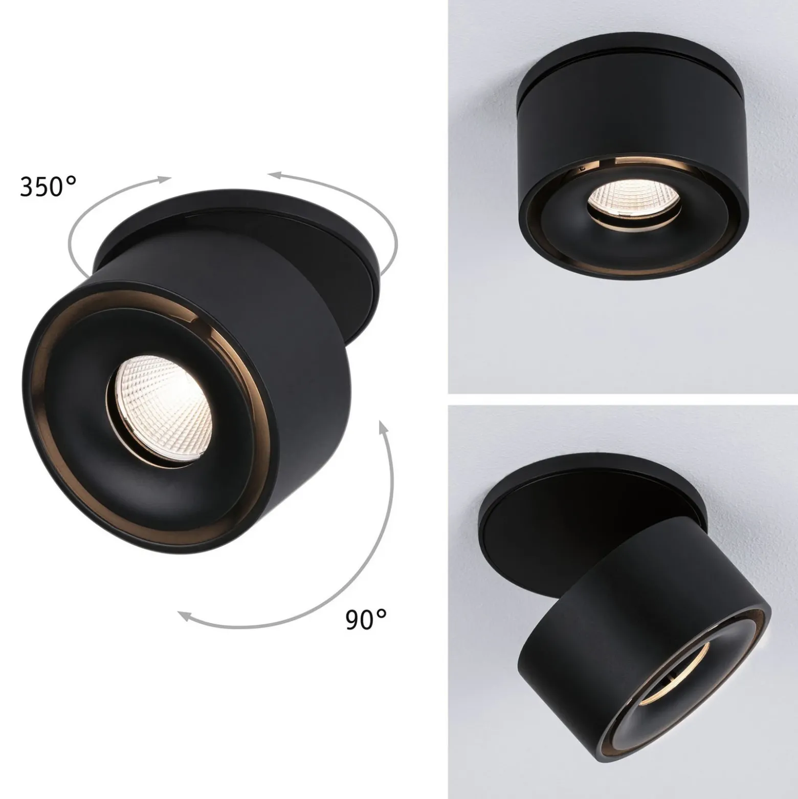 Paulmann Spircle lámpara empotrada LED negro mate