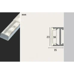Paulmann Square Profil aluminio difusor satén 1m