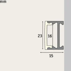 Paulmann Square Profil aluminio difusor satén 2m