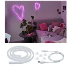 Paulmann tira LED Neon Colorflex USB 1 m rosa