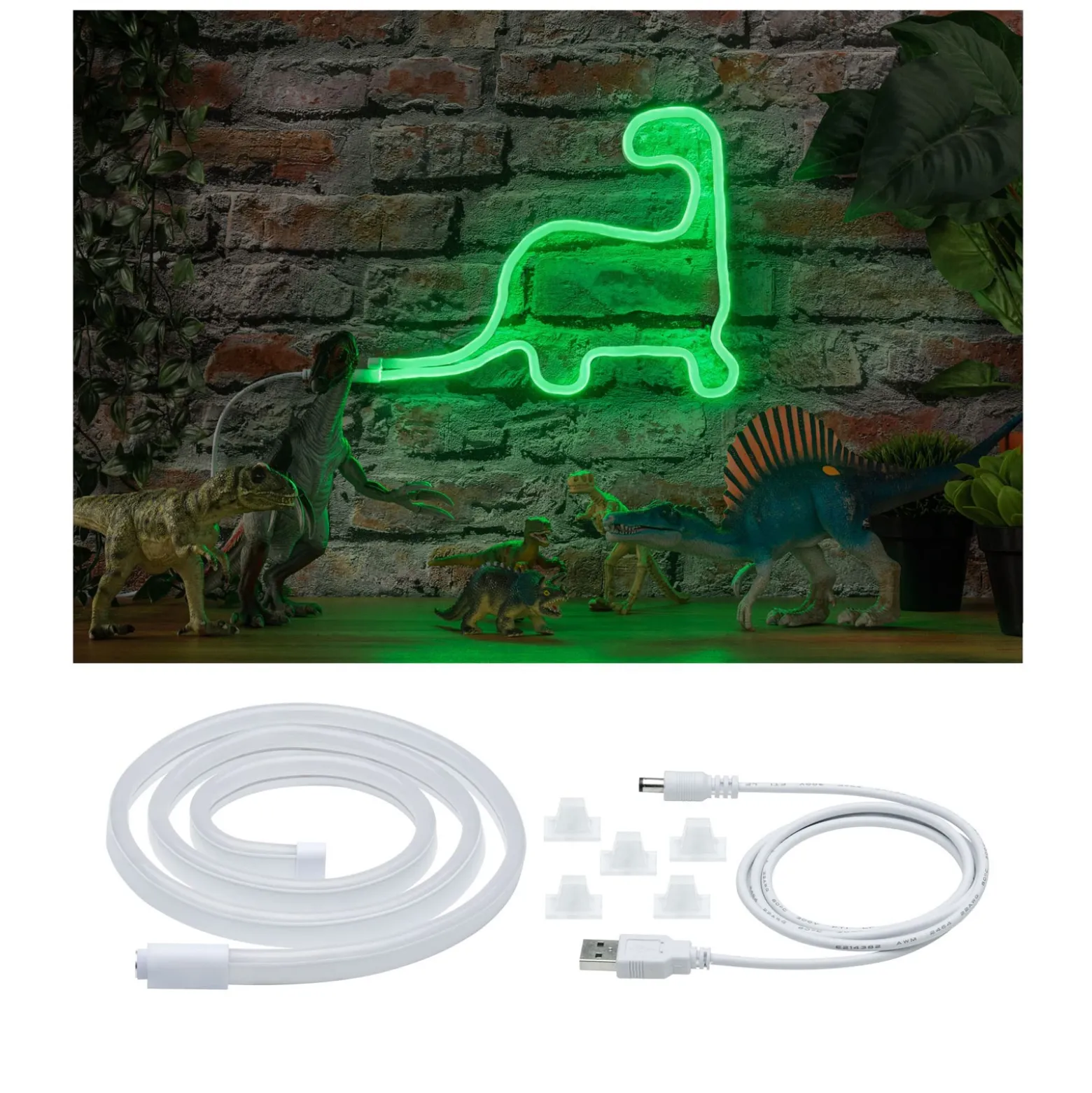 Paulmann tira LED Neon Colorflex USB 1 m verde