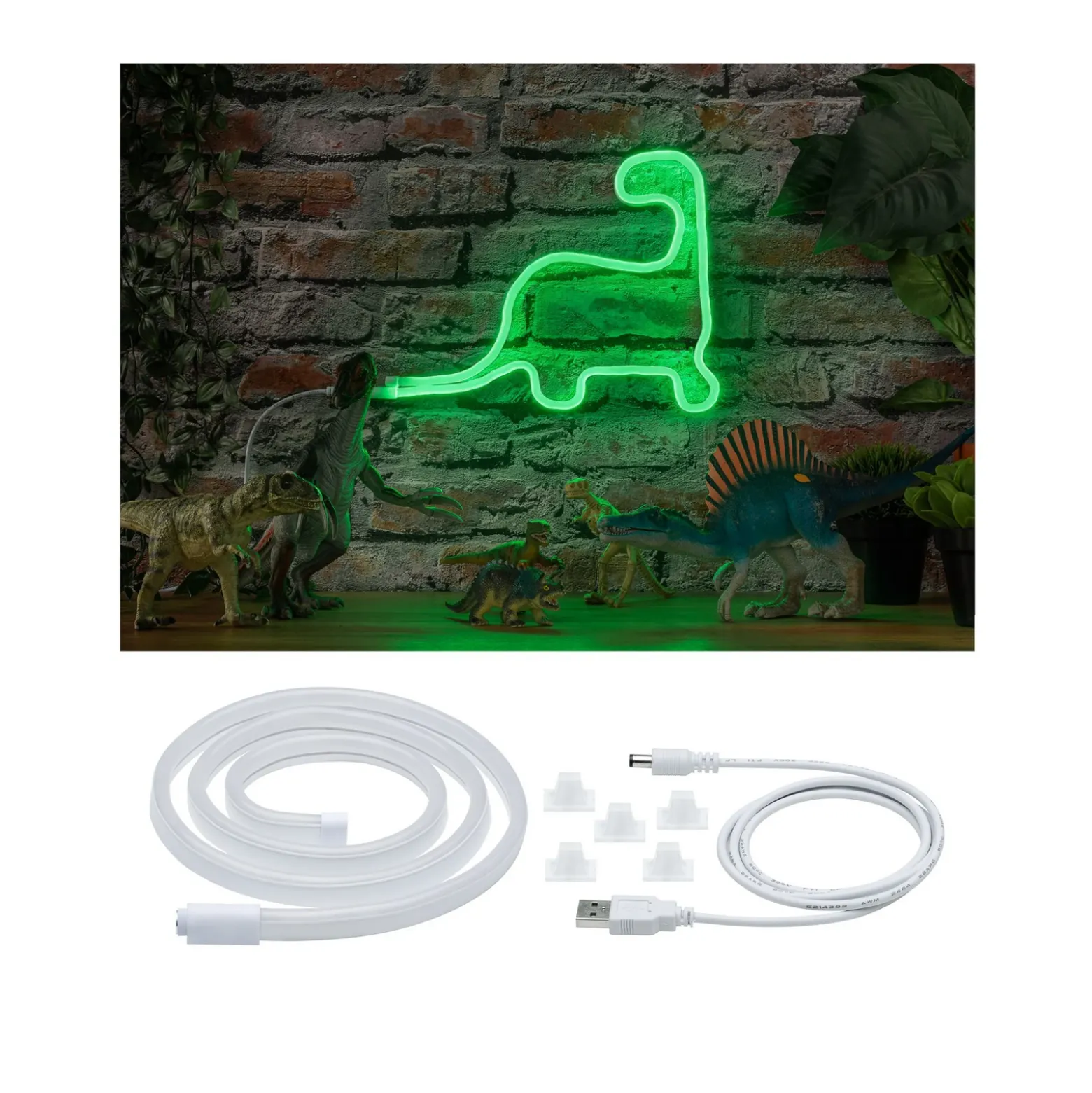Paulmann tira LED Neon Colorflex USB 1 m verde