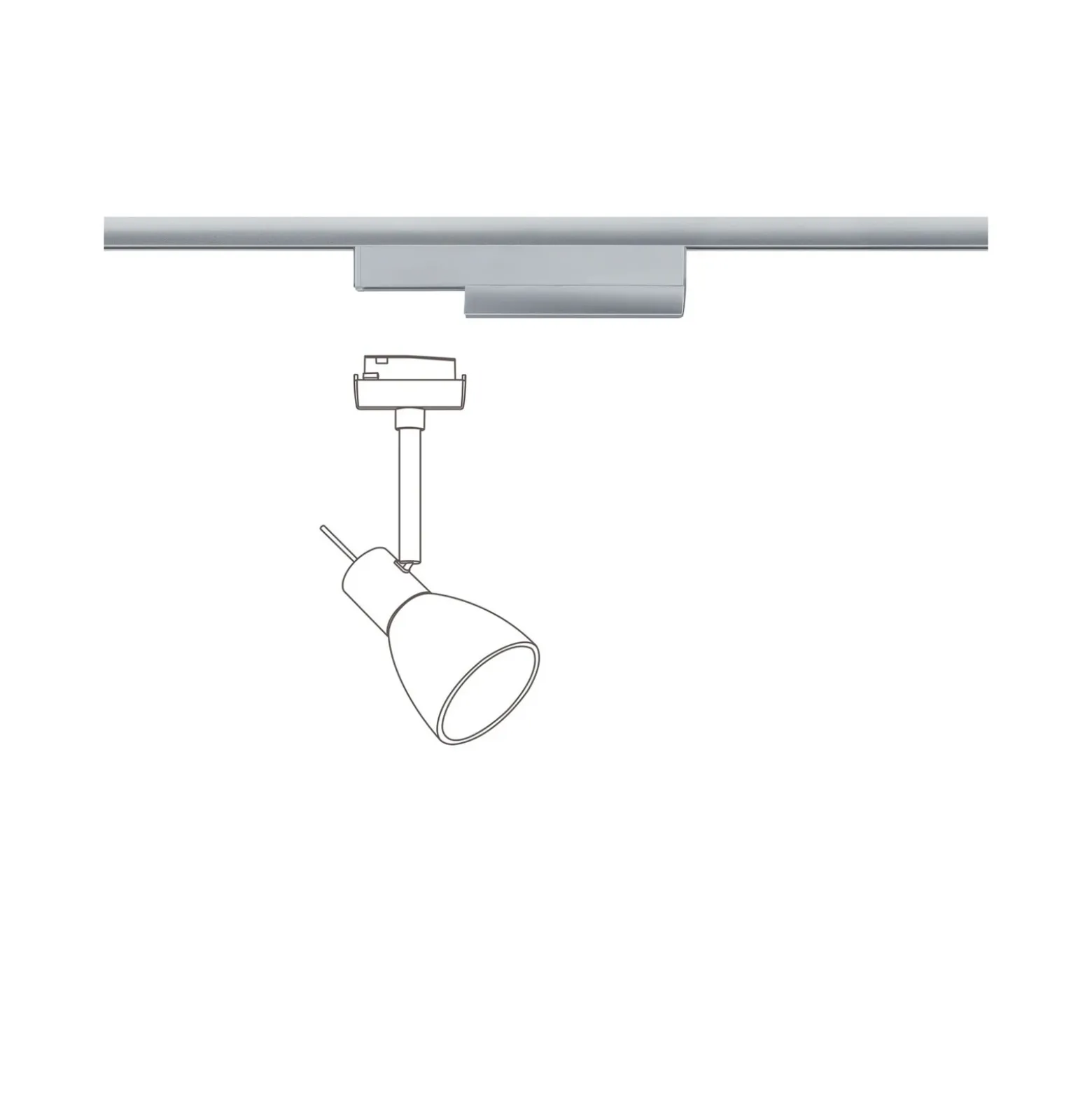 Paulmann URail adaptador de riel Zigbee 3.0, cromo mate