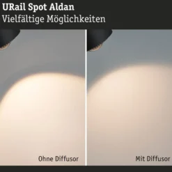 Paulmann URail Aldan foco LED, negro mate, metal, CCT
