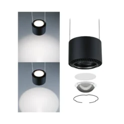 Paulmann URail Aldan LED colgante 4.000K negro