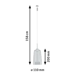 Paulmann URail Arido colgante LED cromo mate