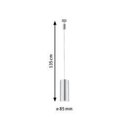 Paulmann URail Barrel péndulo LED, cromo mate