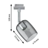 Paulmann URail Blossom foco, cromo/gris humo