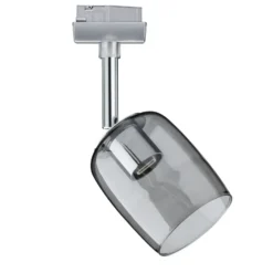 Paulmann URail Blossom set base cromo, vidrio humo