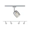 Paulmann URail Blossom set base cromo, vidrio humo