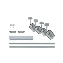 Paulmann URail Blossom set base cromo, vidrio humo