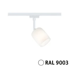 Paulmann URail Blossom Spot, blanco señal, metal, vidrio, G9