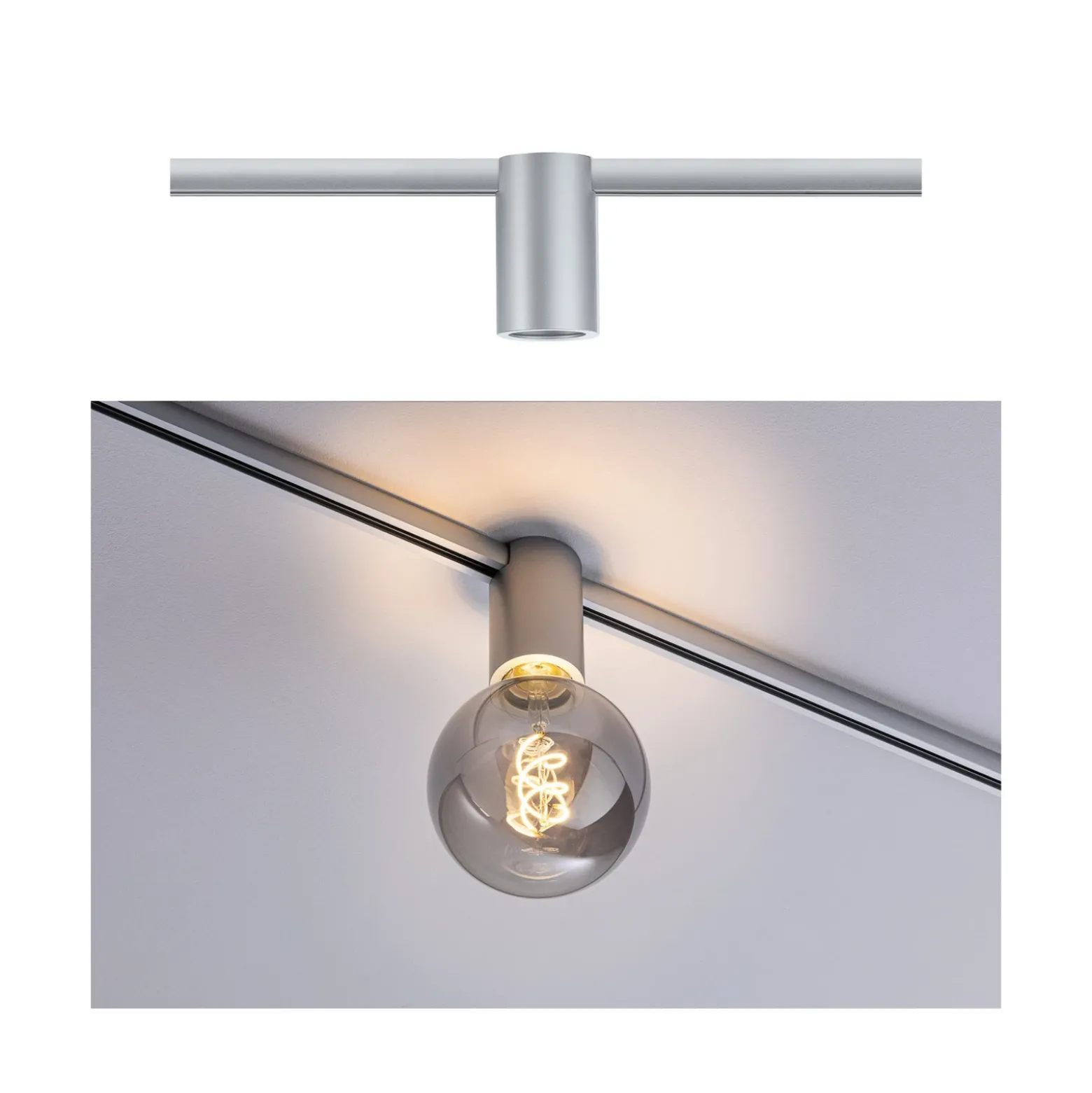 Paulmann URail Ceiling Socket E27, cromo mate