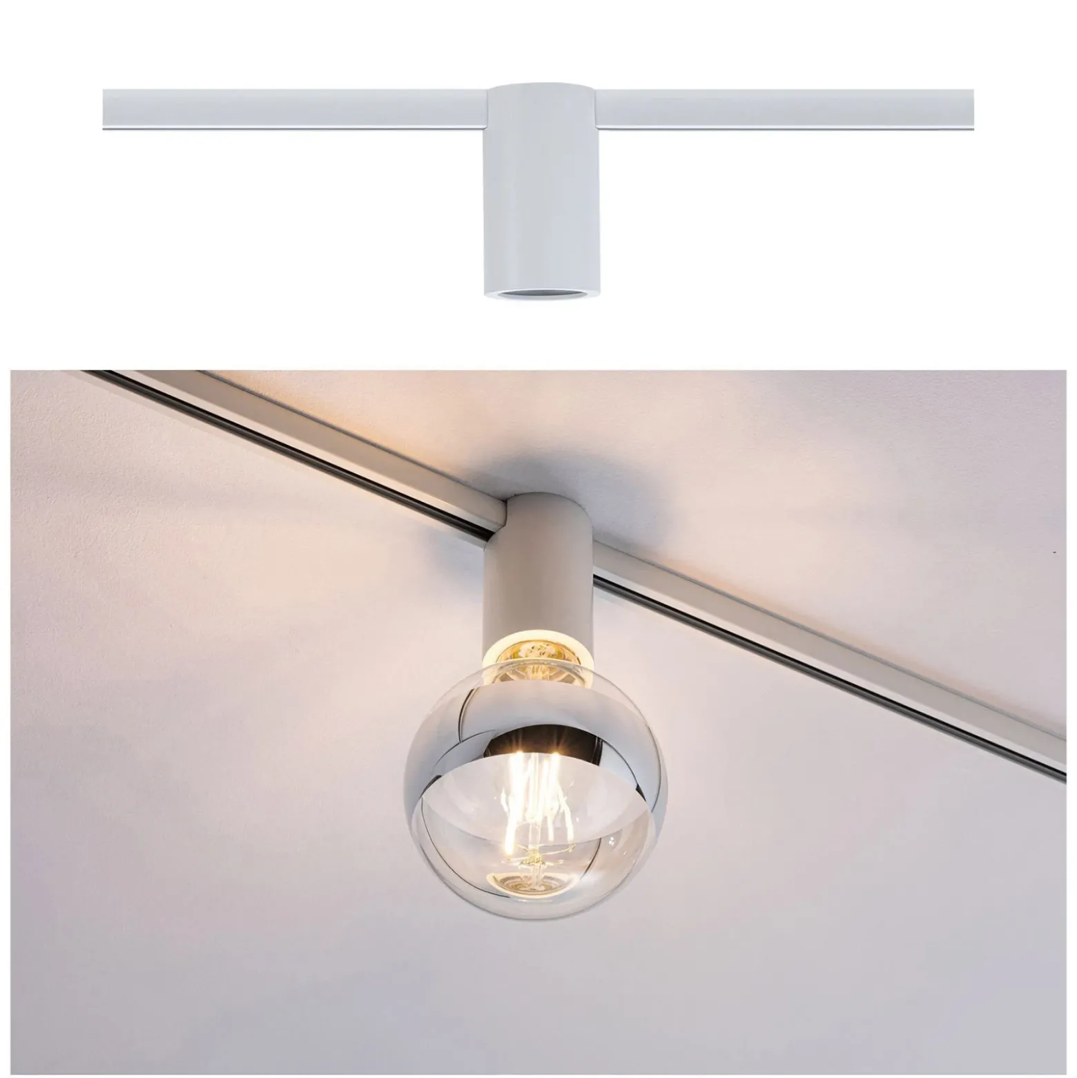 Paulmann URail Ceiling Socket E27, blanco