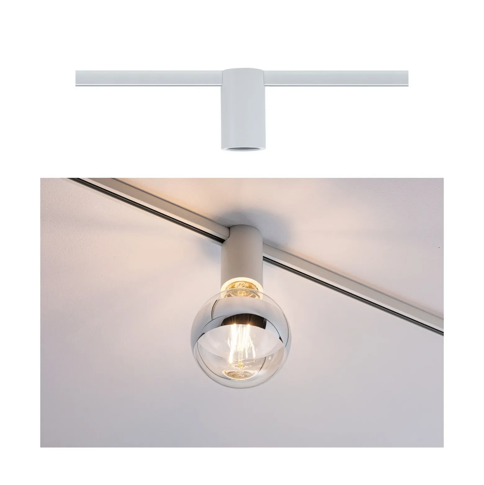 Paulmann URail Ceiling Socket E27, blanco
