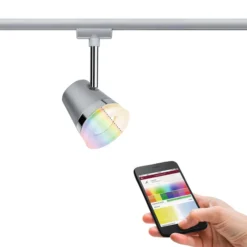 Paulmann URail Cone foco RGBW cromo mate ZigBee