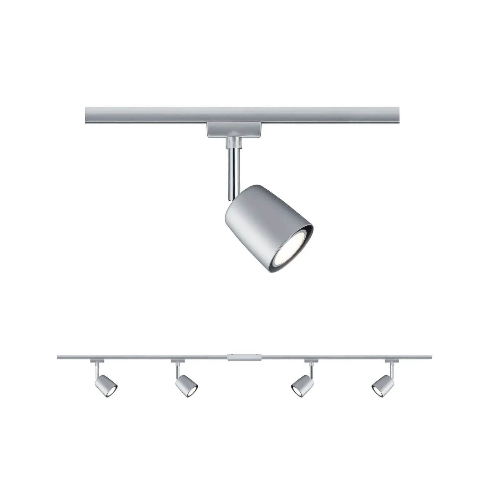 Paulmann URail Cover Set, 4 focos, 2xrail cromado