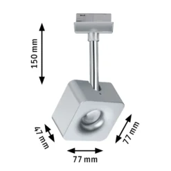 Paulmann URail Cube foco LED dim 2.700K cromo