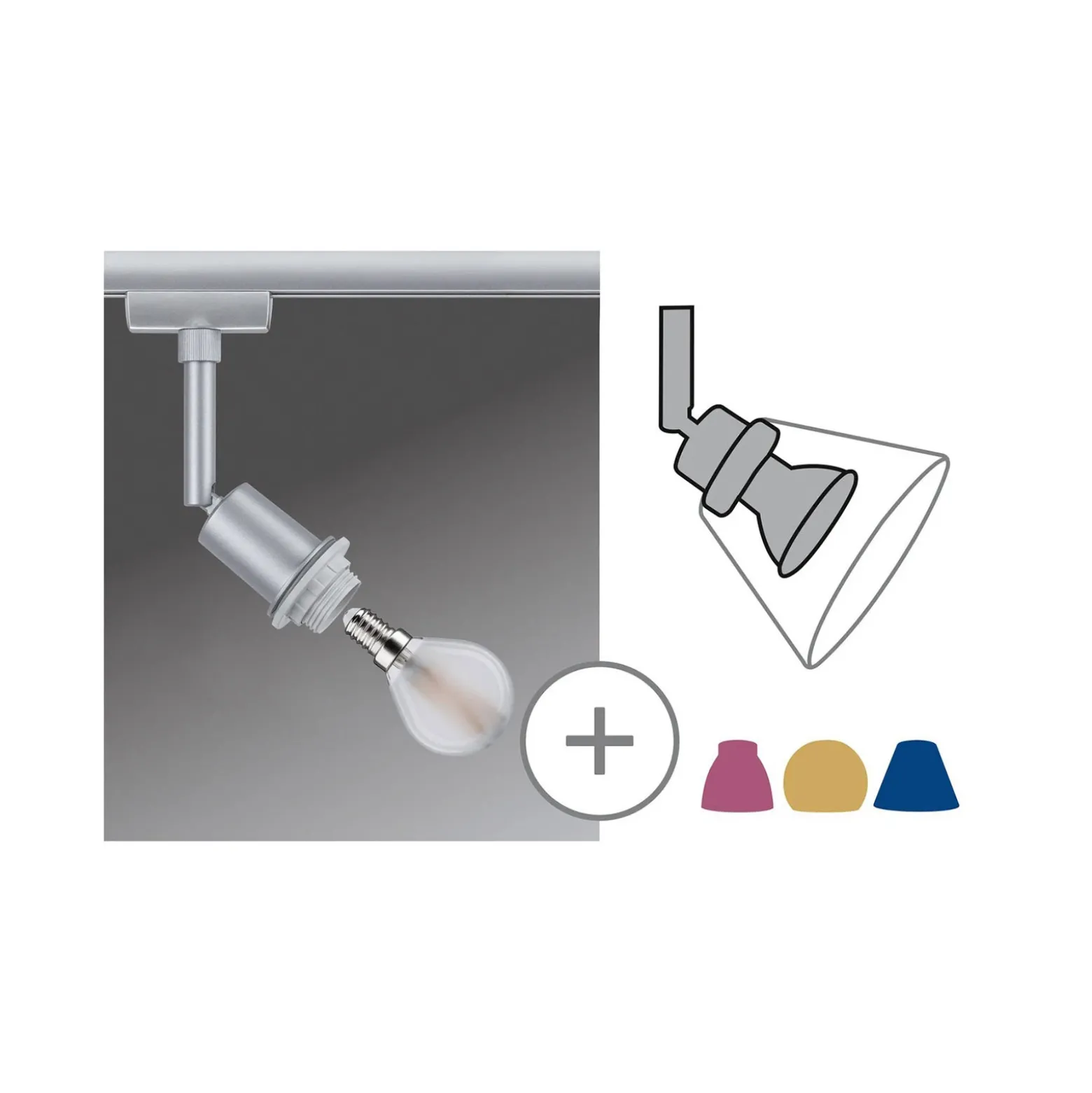 Paulmann URail DecoSystems foco E14 cromo mate