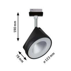 Paulmann URail foco arena negro atenuable 4.000 K