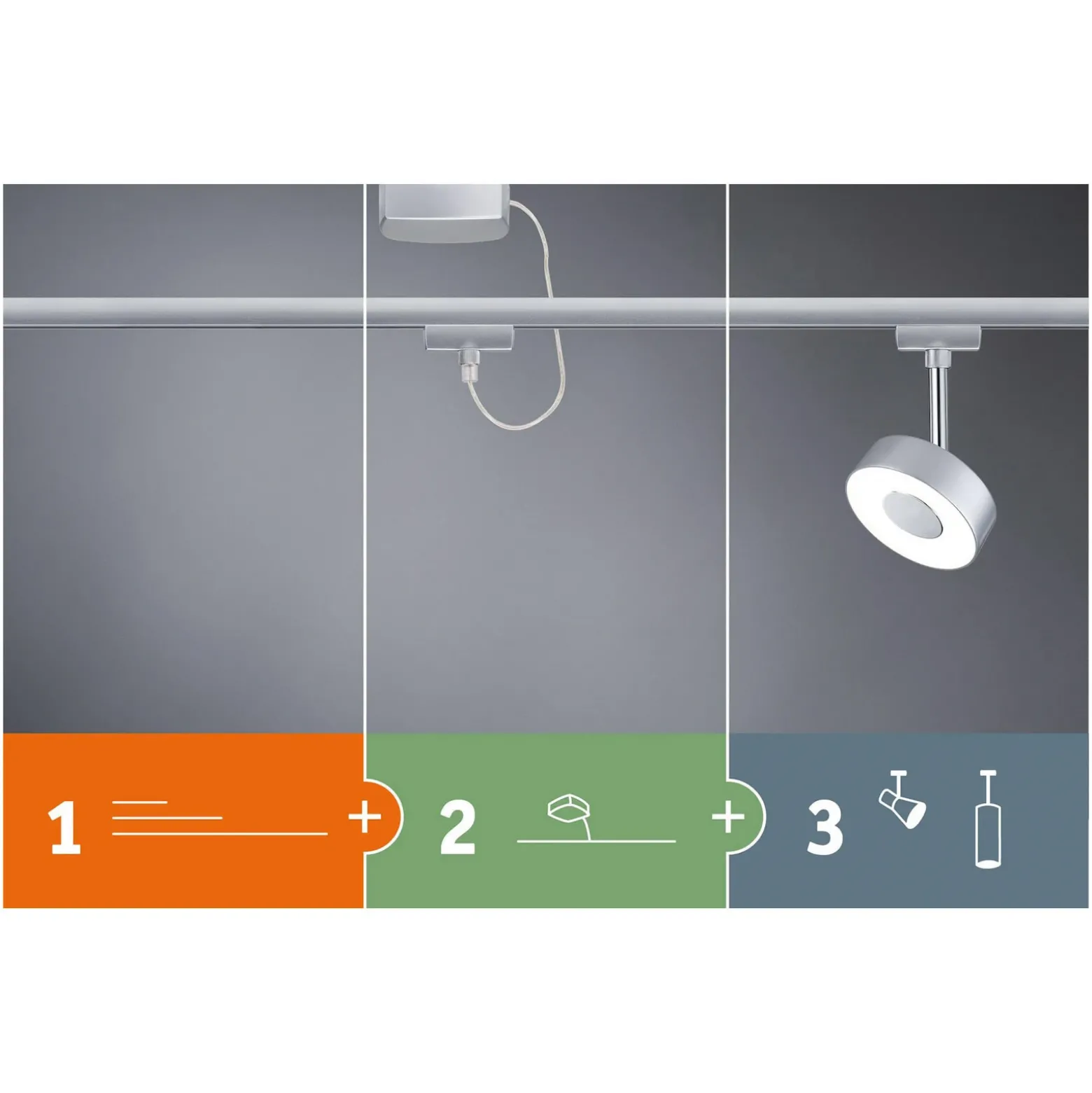 Paulmann URail foco Blossom de vidrio