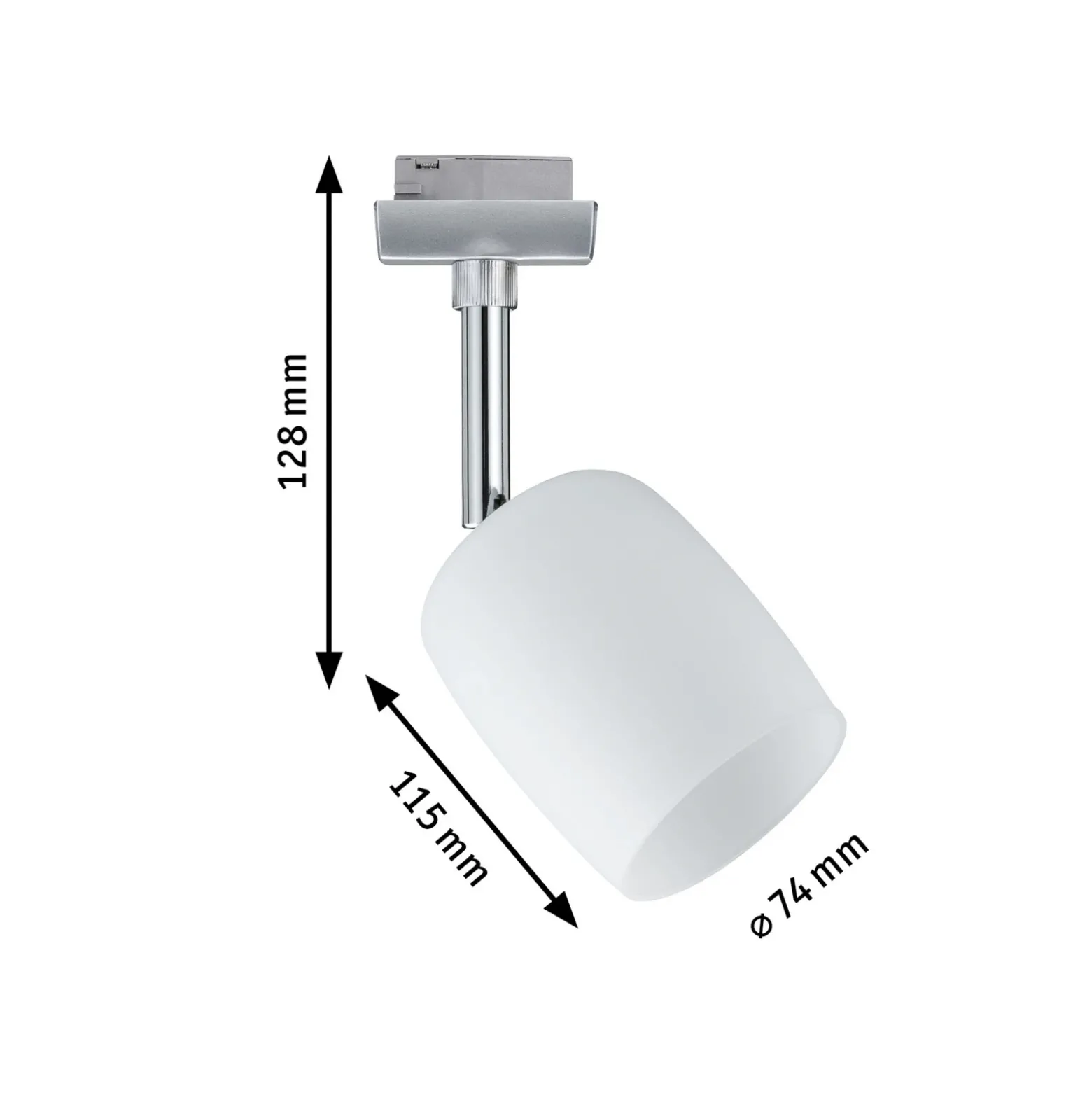 Paulmann URail foco Blossom de vidrio