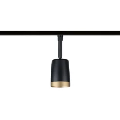 Paulmann URail foco de riel COVER, negro/dorado, Ø 7 cm, GU10