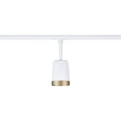 Paulmann URail Foco de riel COVER, blanco/dorado, Ø 7 cm, GU10