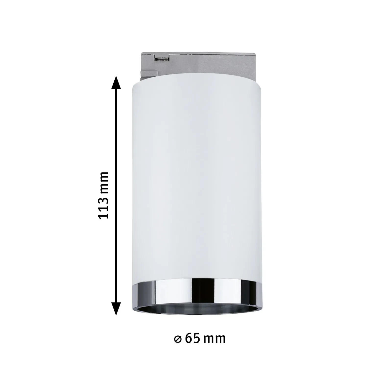 Paulmann URail foco de riel Tube, blanco señal, metal, GU10