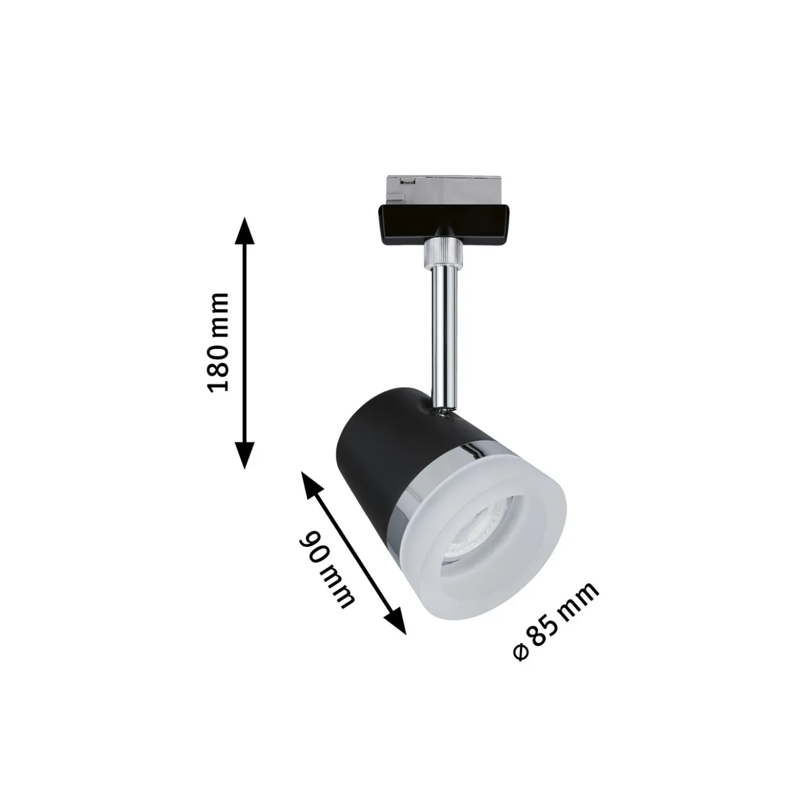 Paulmann URail foco GU10 Cone negro, atenuable